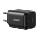 Зарядное устройство Ugreen X526 2xUSB-C PD45W GaN black (65058)