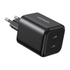 Зарядний пристрій Ugreen X526 2xUSB-C PD45W GaN black (65058) - Фото