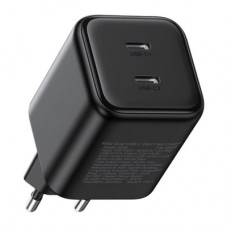 Зарядний пристрій Ugreen X526 2xUSB-C PD45W GaN black (65058) - Фото