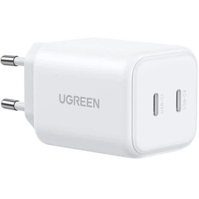 Зарядное устройство Ugreen X526 2xUSB-C PD45W GaN white (65154)
