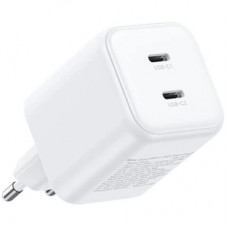 Зарядний пристрій Ugreen X526 2xUSB-C PD45W GaN white (65154) - Фото
