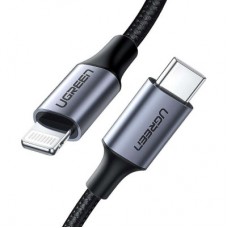 Дата кабель USB-C to Lightning 2.0m US304 20V/3A 60W Black Ugreen (60761)