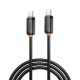 Дата кабель USB-C to USB-C 1.0m 27W black XO (XO-CB-300CC-BK)