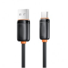 Дата кабель USB 2.0 AM to USB-C 1.0m 3A black XO (XO-CB-300UC-BK) - Фото