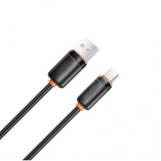 Дата кабель USB 2.0 AM to USB-C 1.0m 3A black XO (XO-CB-300UC-BK) - Фото