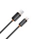 Дата кабель USB 2.0 AM to USB-C 1.0m 3A black XO (XO-CB-300UC-BK)