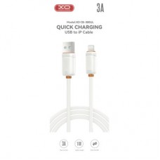 Дата кабель USB 2.0 AM to Lightning 1.0m 3A white XO (XO-CB-300UL-WH) - Фото