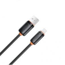 Дата кабель USB 2.0 AM to Lightning 1.0m 3A black XO (XO-CB-300UL-BK) - Фото