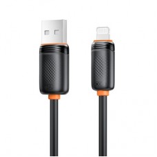Дата кабель USB 2.0 AM to Lightning 1.0m 3A black XO (XO-CB-300UL-BK) - Фото