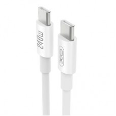 Дата кабель USB-C to USB-C 1.0m 240W white XO (XO-CB-240CC-WH) - Фото