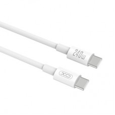 Дата кабель USB-C to USB-C 1.0m 240W white XO (XO-CB-240CC-WH) - Фото