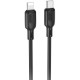 Дата кабель USB-C to Lightning 1.0m silicone BX113 Lenny black BOROFONE (6941991115370)