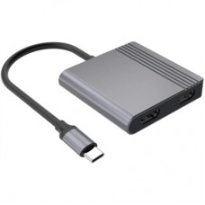 Концентратор Cablexpert USB-C 4-in-1 2xHDMI + 1xUSB 3.2 + 1xUSB-C PD 85W (A-CM-COMBO3-04) Концентратор Cablexpert USB-C 4-in-1 2xHDMI + 1xUSB 3.2 + 1xUSB-C PD 85W (A-CM-COMBO3-04) - Фото