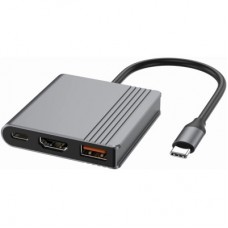 Концентратор Cablexpert USB-C 3-in-1 1xHDMI + 1xUSB 3.2 + 1xUSB-C PD 90W 10Gbps 4K60Hz (A-CM-COMBO3-05) Концентратор Cablexpert USB-C 3-in-1 1xHDMI + 1xUSB 3.2 + 1xUSB-C PD 90W 10Gbps 4K60Hz (A-CM-COMBO3-05) - Фото