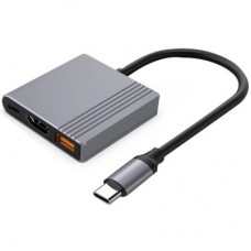 Концентратор Cablexpert USB-C 3-in-1 1xHDMI + 1xUSB 3.2 + 1xUSB-C PD 90W 10Gbps 4K60Hz (A-CM-COMBO3-05) Концентратор Cablexpert USB-C 3-in-1 1xHDMI + 1xUSB 3.2 + 1xUSB-C PD 90W 10Gbps 4K60Hz (A-CM-COMBO3-05) - Фото