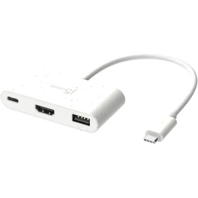 Концентратор J5create USB-C 3-in-1 1xHDMI + 1xUSB 3.2 + 1xUSB-C PD100W black (JCA379EW-N)