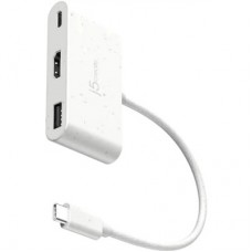 Концентратор J5create USB-C 3-in-1 1xHDMI + 1xUSB 3.2 + 1xUSB-C PD100W black (JCA379EW-N) - Фото