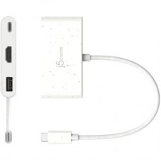 Концентратор J5create USB-C 3-in-1 1xHDMI + 1xUSB 3.2 + 1xUSB-C PD100W black (JCA379EW-N) - Фото