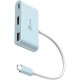 Концентратор J5create USB-C 3-in-1 1xHDMI + 1xUSB 3.2 + 1xUSB-C PD100W blue (JCA379EC-N)