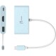 Концентратор J5create USB-C 3-in-1 1xHDMI + 1xUSB 3.2 + 1xUSB-C PD100W blue (JCA379EC-N)