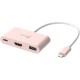 Концентратор J5create USB-C 3-in-1 1xHDMI + 1xUSB 3.2 + 1xUSB-C PD100W pink (JCA379ER-N)