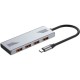Концентратор Gembird USB-C 4-in-1 4xUSB 3.2 silver (UHB-CM-U310-A4-01)