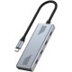 Концентратор Gembird USB-C 4-in-1 4xUSB-C 3.2 silver (UHB-CM-U310-C4-01) Концентратор Gembird USB-C 4-in-1 4xUSB-C 3.2 silver (UHB-CM-U310-C4-01)
