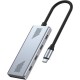 Концентратор Gembird USB-C 4-in-1 4xUSB-C 3.2 silver (UHB-CM-U310-C4-01) Концентратор Gembird USB-C 4-in-1 4xUSB-C 3.2 silver (UHB-CM-U310-C4-01)