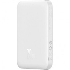 Батарея універсальна Baseus Airpow 6000 mAh 20 W Mag White (P10022807213-00) - Фото