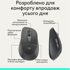Мышка Logitech Signature Comfort Plus M850L Wireless/USB-C for Business Graphite (910-007704) - Фото