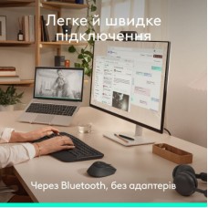 Мышка Logitech Signature Comfort Plus M850L Wireless/USB-C for Business Graphite (910-007704) - Фото