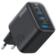 Зарядний пристрій Anker 3xUSB-C PD3.0 + 1xUSB 70 W black (A121CG11)