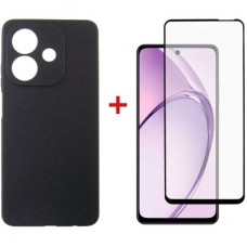 Чохол для мобільного телефона Dengos Carbon + glass Oppo A40m/A40 Black (DG-KM-159)