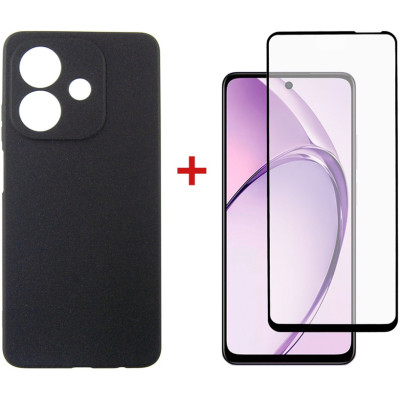 Чохол для мобільного телефона Dengos Carbon + glass Oppo A40m/A40 Black (DG-KM-159)