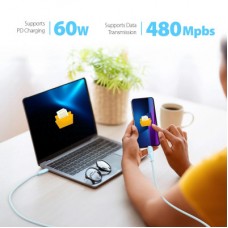 Дата кабель USB-C to USB-C 1.8m 60W (20V/3A) premium J5create (JUCX18L18W-N) - Фото