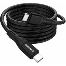 Дата кабель USB-C to USB-C 1.0m PD100W premium black Choetech (XCC-1008)