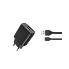 Зарядное устройство XO L54 2xUSB 12W + cable USB to Lightning black (XO-L57-LGHT-BK)