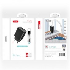 Зарядное устройство XO L54 2xUSB 12W + cable USB to Lightning black (XO-L57-LGHT-BK) - Фото