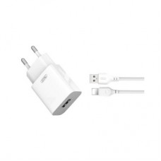 Зарядний пристрій XO L99 USB 12 W + cable USB to Lightning white (L99-L-WH) - Фото