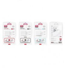 Зарядний пристрій XO L99 USB 12 W + cable USB to Lightning white (L99-L-WH) - Фото
