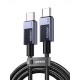 Дата кабель USB-C to USB-C 2.0m PD3.1 240W 480Mbps braided black Ugreen (75732)