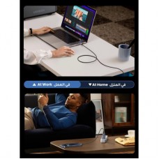 Дата кабель USB-C to USB-C 2.0m PD3.1 240 W 480Mbps braided black Ugreen (75732) - Фото