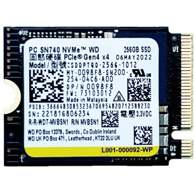 Накопичувач SSD M.2 2230 256 GB SN740 WD (SDDPTQD-256G)