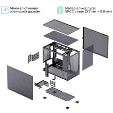 Корпус для ПК JONSBO D32 PRO MESH Black - Фото