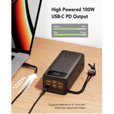Батарея універсальна VEGER 56000mAh W5001C Tank 100W, PD, QC, Black (6970453555454) - Фото
