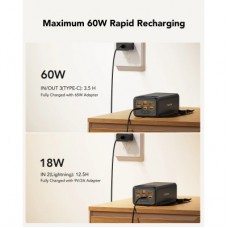Батарея універсальна VEGER 56000mAh W5001C Tank 100W, PD, QC, Black (6970453555454) - Фото