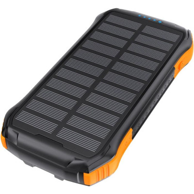 Батарея универсальная Choetech 10000mAh, 5V/2.1A, solar panel, Qi-5W, Black-Orange (B659-OR)