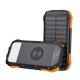 Батарея универсальная Choetech 10000mAh, 5V/2.1A, solar panel, Qi-5W, Black-Orange (B659-OR)