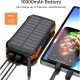 Батарея универсальная Choetech 10000mAh, 5V/2.1A, solar panel, Qi-5W, Black-Orange (B659-OR)