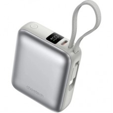 Батарея универсальная Choetech 10000mAh, 35W. PD/3.0, LED Display, buid-in type-C cabel, Grey (B832-GY) - Фото